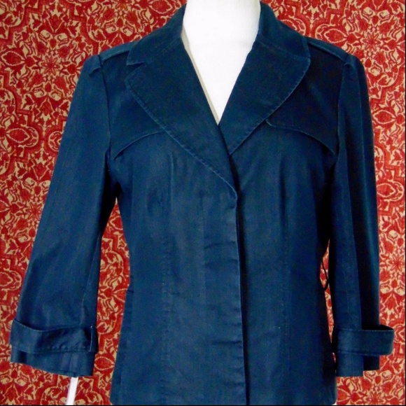 WILLIE SMITH dark blue cotton blend jacket 8✨ - Picture 1 of 7